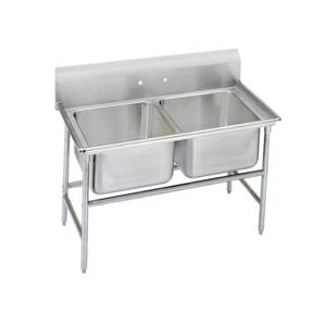 Advance Tabco 9-22-40 Regaline 2-Compartment Stainless Steel Sink-20"x20" Bowls