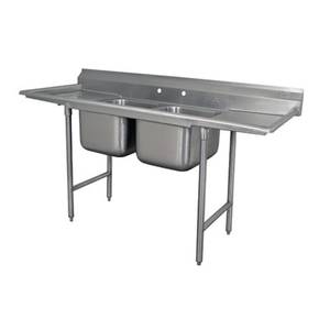 Advance Tabco 9-22-40-24RL Regaline 2-Compartment Stainless Steel Sink-20"x20" Bowls