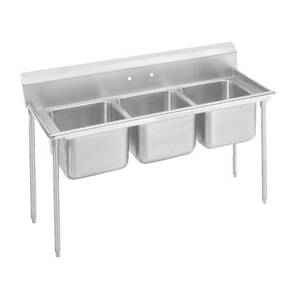Advance Tabco 9-23-60 Regaline 3-Compartment Stainless Steel Sink-20"x20" Bowls