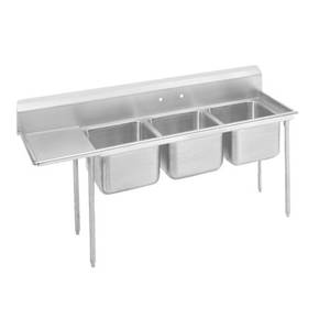 Advance Tabco 9-23-60-24L Regaline 3-Compartment Stainless Steel Sink-20"x20" Bowls
