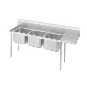 Advance Tabco 9-23-60-24R Regaline 3-Compartment Stainless Steel Sink-20"x20" Bowls