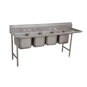 Advance Tabco 9-4-72-18R Regaline 4-Compartment Stainless Steel Sink-20"x16" Bowls