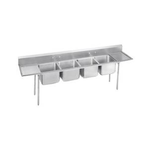 Advance Tabco 9-4-72-36RL Regaline 4-Compartment Stainless Steel Sink-20"x16" Bowls