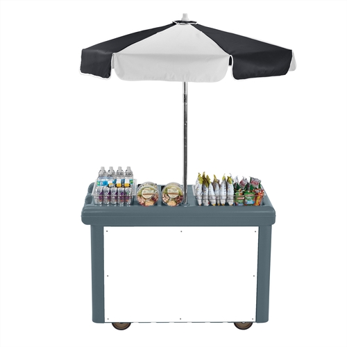 Cambro CVC55191 Camcruiser 55" Single Well Vending Cart - Granite Gray