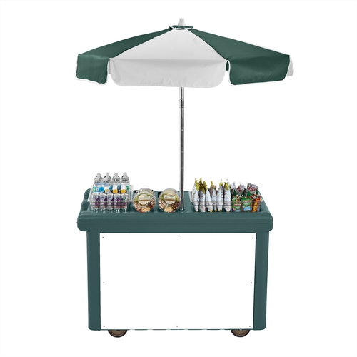 Cambro CVC55192 Camcruiser 55" Single Well Vending Cart - Granite Green
