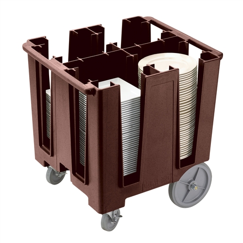 Cambro DCS1125131 Versa (4) 11-1/4" Column Polyethylene Dish Caddy -Dark Brown