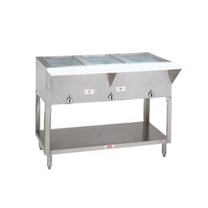 Advance Tabco HF-3G-LP 47.1" (3) Well Hot Food Table w/ Stainless Steel Top - LP
