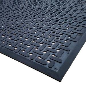 Cactus Mat 2540-C35 3'x5' Black Anti-Fatigue VIP Guardian Rubber Floor Mat