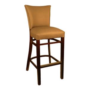 H&D Commercial Seating 8600BFUB Cashew Fully Upholstered Back & Seat Rest. Wood Bar Stool
