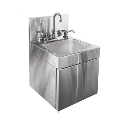 Glastender WDH-14 Wall Mounted Hand Sink W/Skirt, Soap & Towel Dispenser 