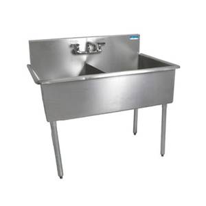 BK Resources BK8BS-2-1821-12 2 Compartment Budget Sink 18" x 21" Stainless Steel