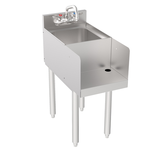 Krowne Metal 18-12BD Standard 1800 Series 12"W Underbar Blender/Dump Sink Station