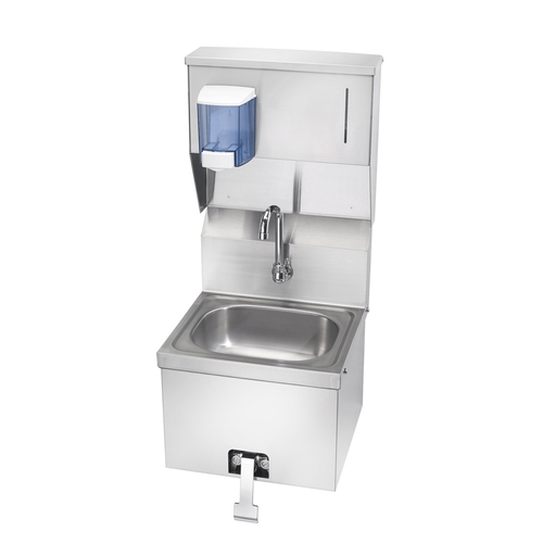 Krowne HS-16 16"W Wall Mount Hand Sink with Stainless Steel Skirt