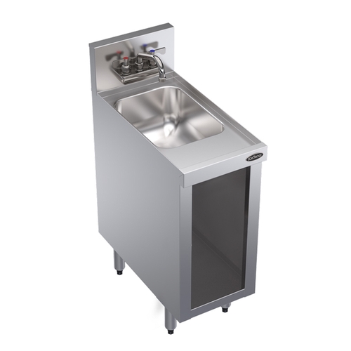 Krowne Metal KR24-S12C Royal 1800 Series 12"W Underbar Handsink w/Open Cabinet Base