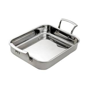 Browne Foodservice 5724175 Thermalloy 3qt Tri-Ply Stainless Rectangular Roasting Pan