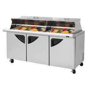 Turbo Air TST-72SD-30-N-DS 30 Pan 23 CuFt Dual Sided Refrigerated Prep Table