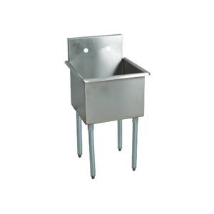 BK Resources BK8BS-1-1821-14 18"x21" Single Compartment Stainless Steel Budget Sink