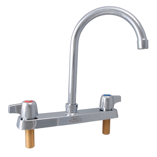 BK Resources BK8D-8G-G WorkForce Standard Duty Faucet with 8" Gooseneck Spout