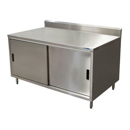 BK Resources CSTR5-2448S 48"W x 24"D Stainless Steel Cabinet Base Work Table