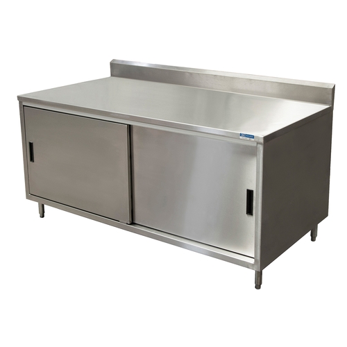 BK Resources CSTR5-2460S 60"W x 24"D Stainless Steel Cabinet Base Work Table