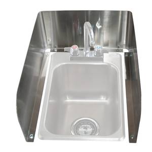 BK Resources BK-DI1014-SS Removable 3-Sided Stainless Steel Splash Guard