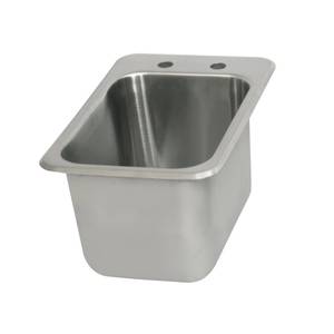 BK Resources BK-DIS-1014 One Compartment 12-1/4"x18" Stainless Steel Drop-In Sink