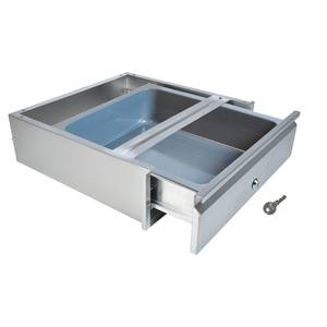 BK Resources BKDWR-1820-ASSY-L-PL 20"Wx15"D Self Closing Stainless Steel Drawer Assembly