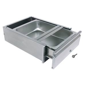 BK Resources BKDWR-1820-ASSY-L-SS 20"Wx15"D Self Closing Stainless Steel Drawer Assembly