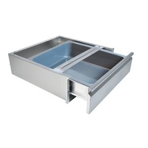 BK Resources BKDWR-1820-ASSY-PL 20"Wx15"D Self Closing Stainless Steel Drawer Assembly