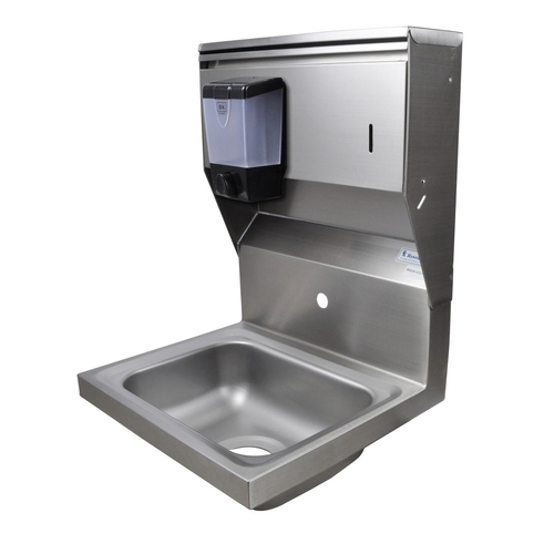 BK Resources BKHS-W-1410-1-4D-TD 14"W Wall Mount Hand Sink without Faucet