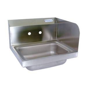 BK Resources BKHS-W-1410-RS 14"W Wall Mount Hand Sink without Faucet