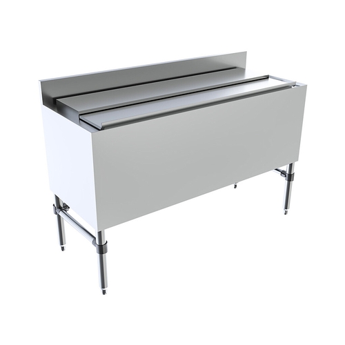BK Resources UB4-21-IBCP48-7 48"W Stainless Steel Underbar Insulated Ice Bin w/Cold Plate