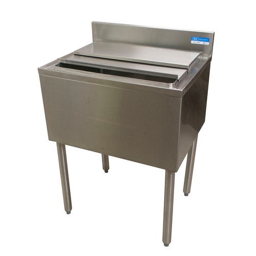 BK Resources UB4-18-IBCP24-8 24"W Stainless Steel Underbar Insulated Ice Bin w/Cold Plate