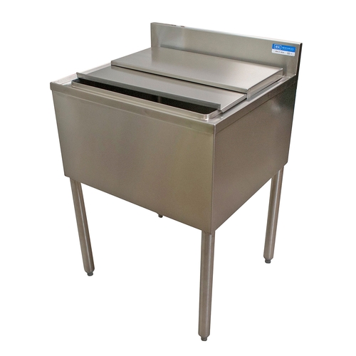 BK Resources UB4-21-IBCP24-8 24"W Stainless Steel Underbar Insulated Ice Bin w/Cold Plate