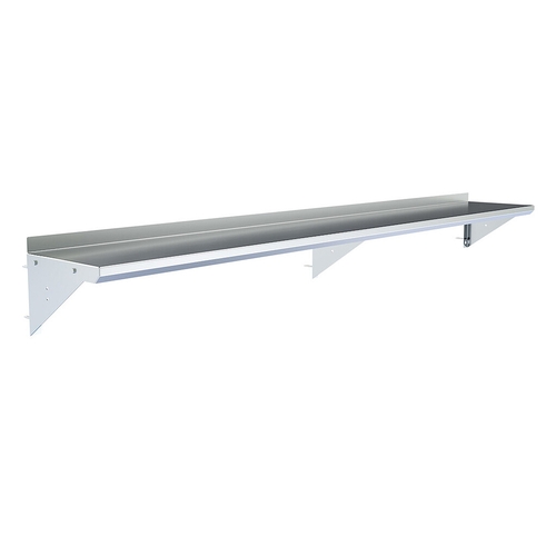 BK Resources BKWS-1284 84"Wx12"D Stainless Steel Wall Mount Premium Shelf