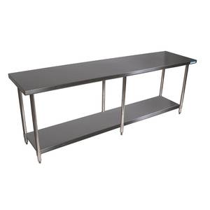 BK Resources SVT-8424 84"Wx24"D All Stainless Steel Work Table