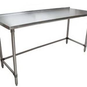BK Resources SVTROB-7224 72"Wx24"D All Stainless Steel Work Open Base Table
