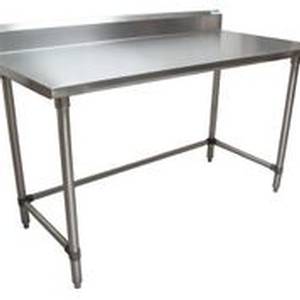 BK Resources VTTR5OB-7224 72"Wx24"D Stainless Steel Open Base Work Table