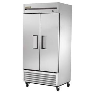 True TS-35F-HC 35cf Commercial Freezer 2 Solid Doors & Stainless Interior