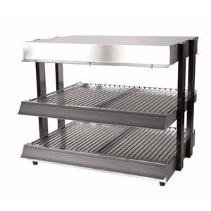Global Solutions by Nemco GS1300-24S 21" Stainless Steel Compact Heated Shelf Merchandiser