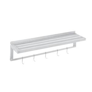Channel Manufacturing TWS1248/PH Commercial 48 X 12 Wall Mount Shelf w/ 5 Pot Hooks & Bar