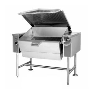 AccuTemp ACGTS-40 40 Gallon Edge Series Manual Tilting Skillet w/ Hinged Cover