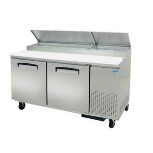 Fogel MPP-67 Pizza Prep Table Two-Section 18 Cu. Ft. Capacity