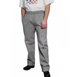 Chef Revival P020HT-S Basic Houndstooth Baggy Poly Cotton Blend Chef Pants - S