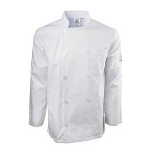 Chef Revival J100-S Basic White Universal Fit Double Breasted Chef Jacket - S