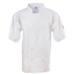Chef Revival J105-XL Basic White Double Breasted Short Sleeve Chef Coat - XL