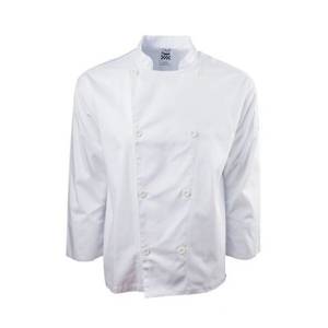 Chef Revival J200-S Performance Series White Long Sleeve Chef Coat - S