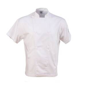 Chef Revival J205-S Performance Series White Short Sleeve Chef Coat - S