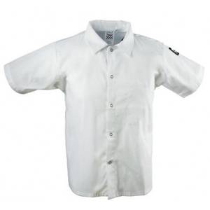Chef Revival CS006WH-M White Short Sleeve Cook Shirt - M