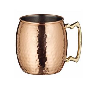 Winco CMM-20H 20 oz. Copper Plated Hammered Finish Moscow Mule Mug